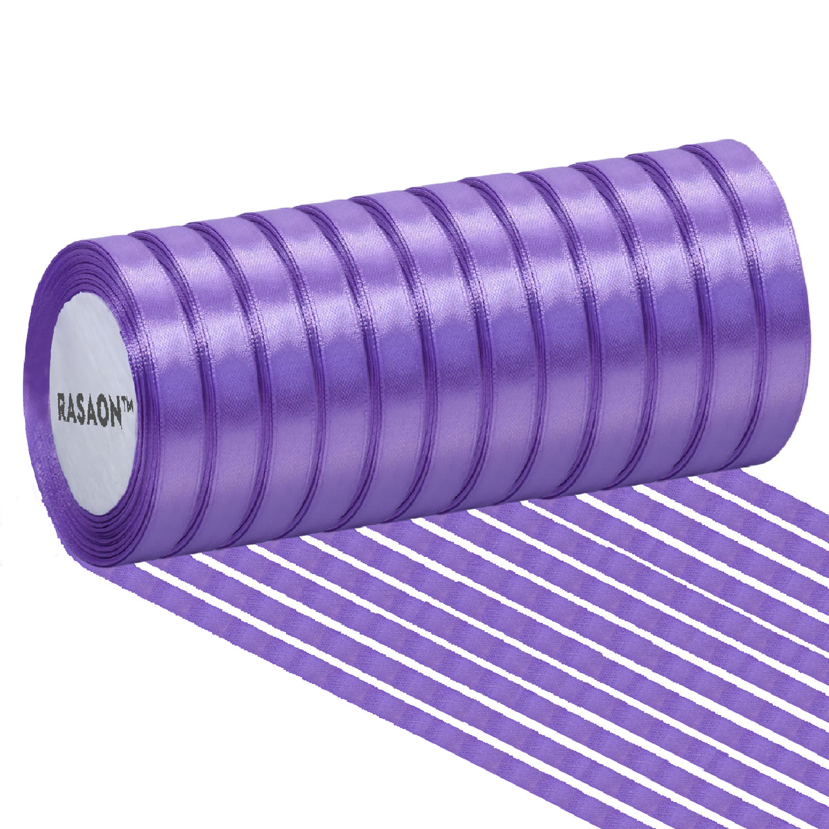12-Pack Satin Ribbon Rolls – 1/4 Inch x 25 Yards Each, Assorted Colors for Gift Wrapping, Crafts & Decorations