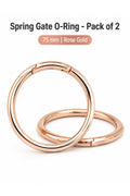 Rose gold spring gate O-ring bag hanger 2-pack