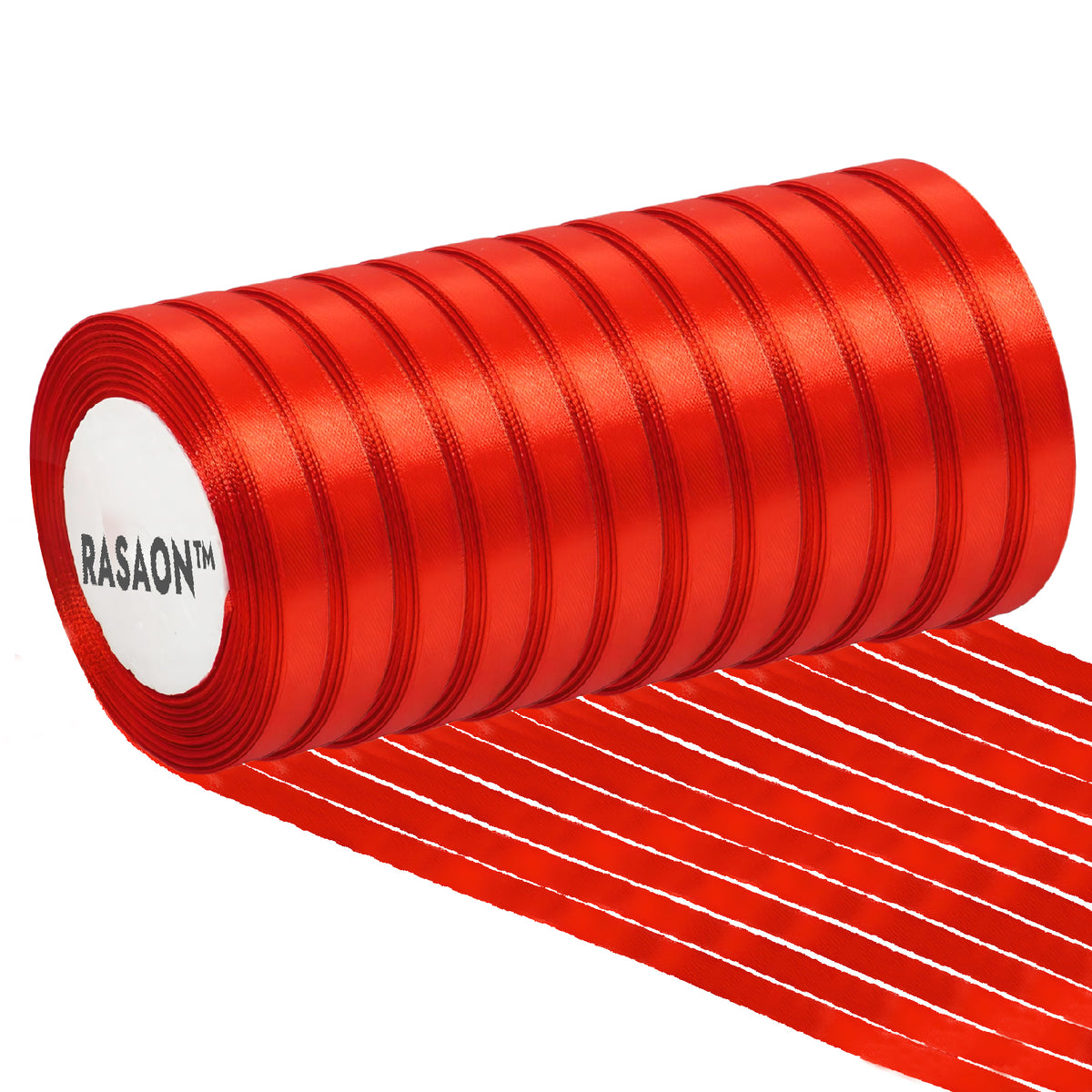 12-Pack Satin Ribbon Rolls – 1/4 Inch x 25 Yards Each, Assorted Colors for Gift Wrapping, Crafts & Decorations