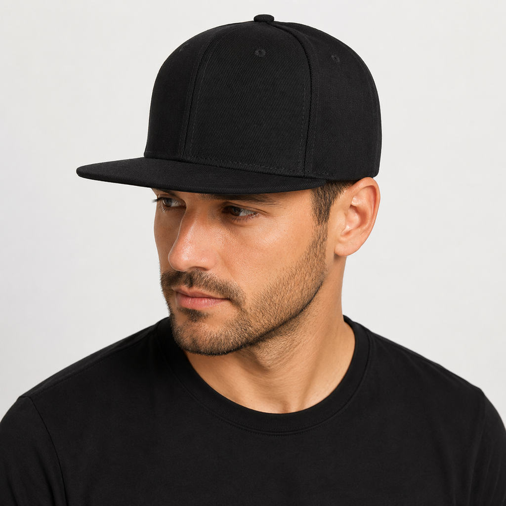 Men's Adjustable Flat Brim Snapback Cap – Classic Hip Hop Baseball Hat