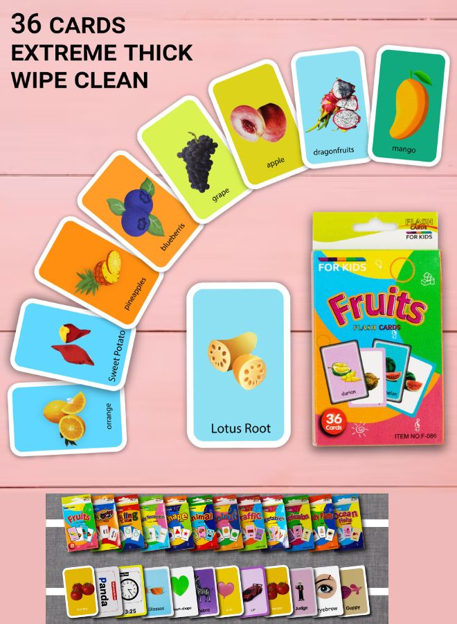 12-Set Kids Educational Flash Cards – 432 Double-Sided Learning Cards for Preschool & Early Education