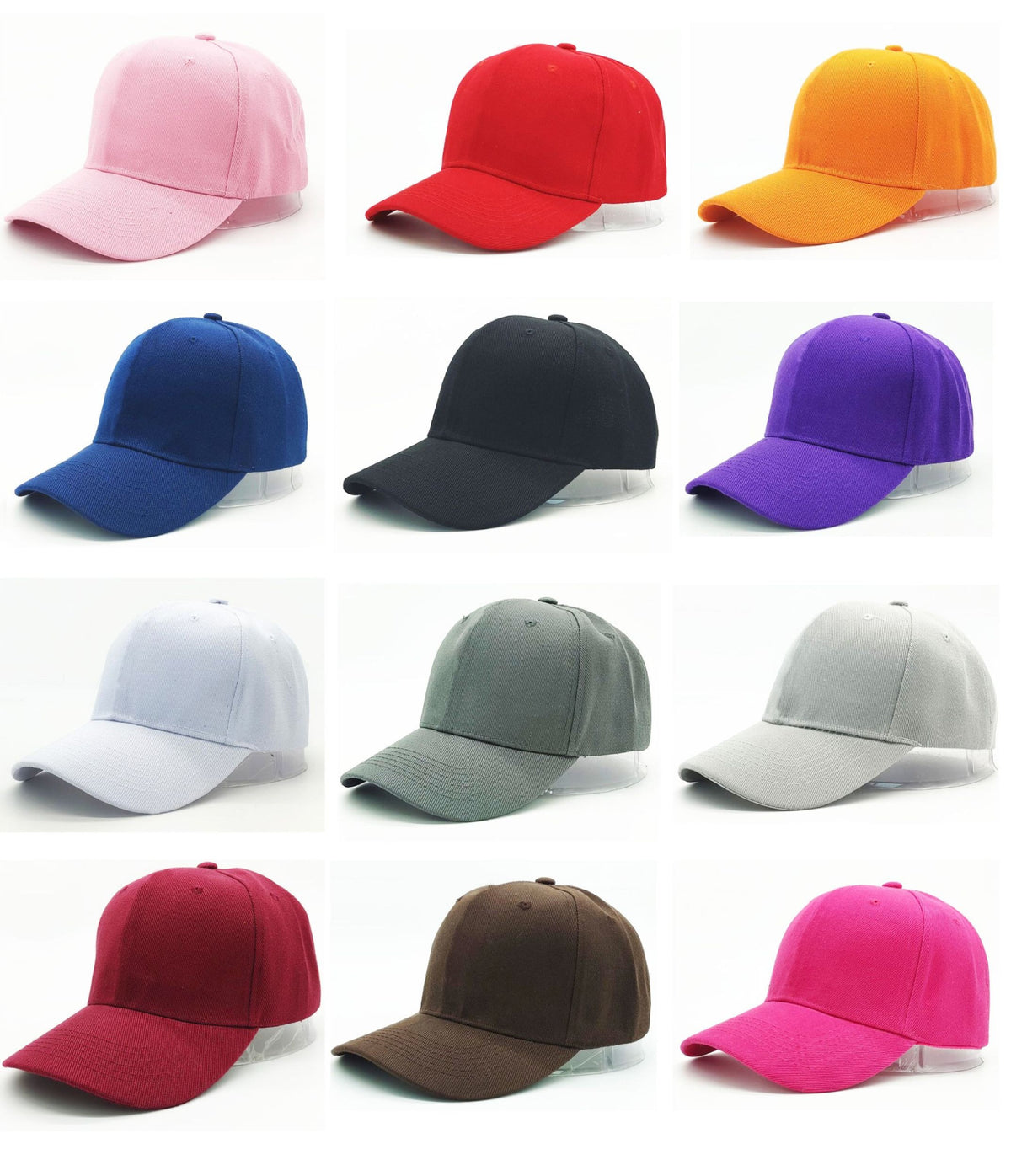 SARAOONT unisex adjustable black baseball cap with classic curved brim