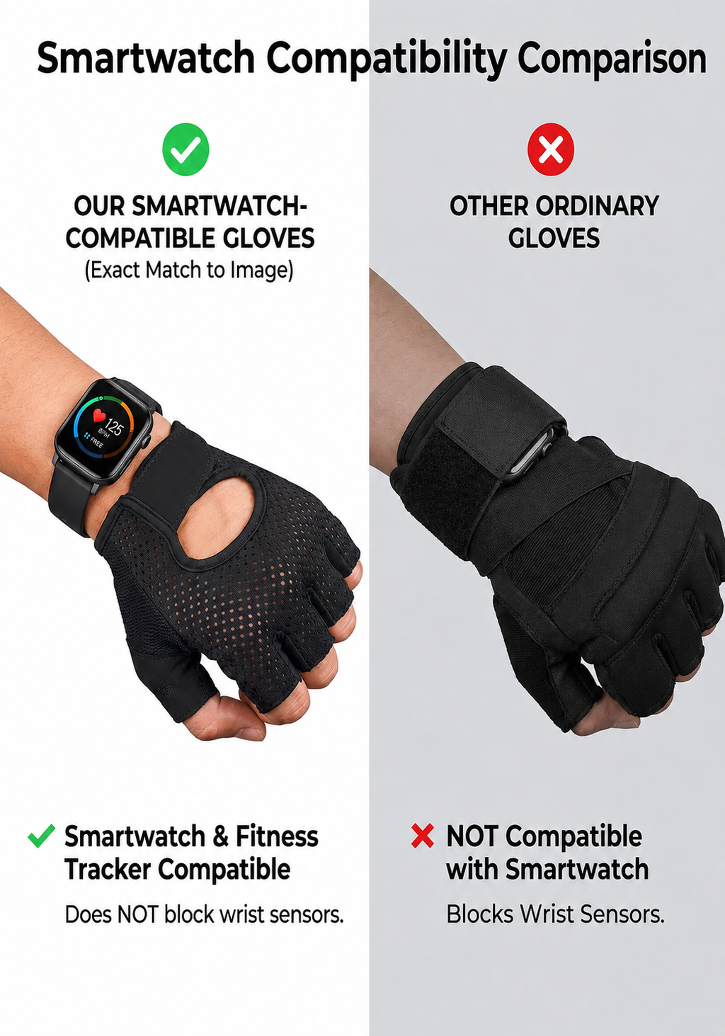 Ultra-Lightweight Half Finger Gym Gloves – Breathable Non-Slip Workout Gloves for Weightlifting, Fitness & Cycling