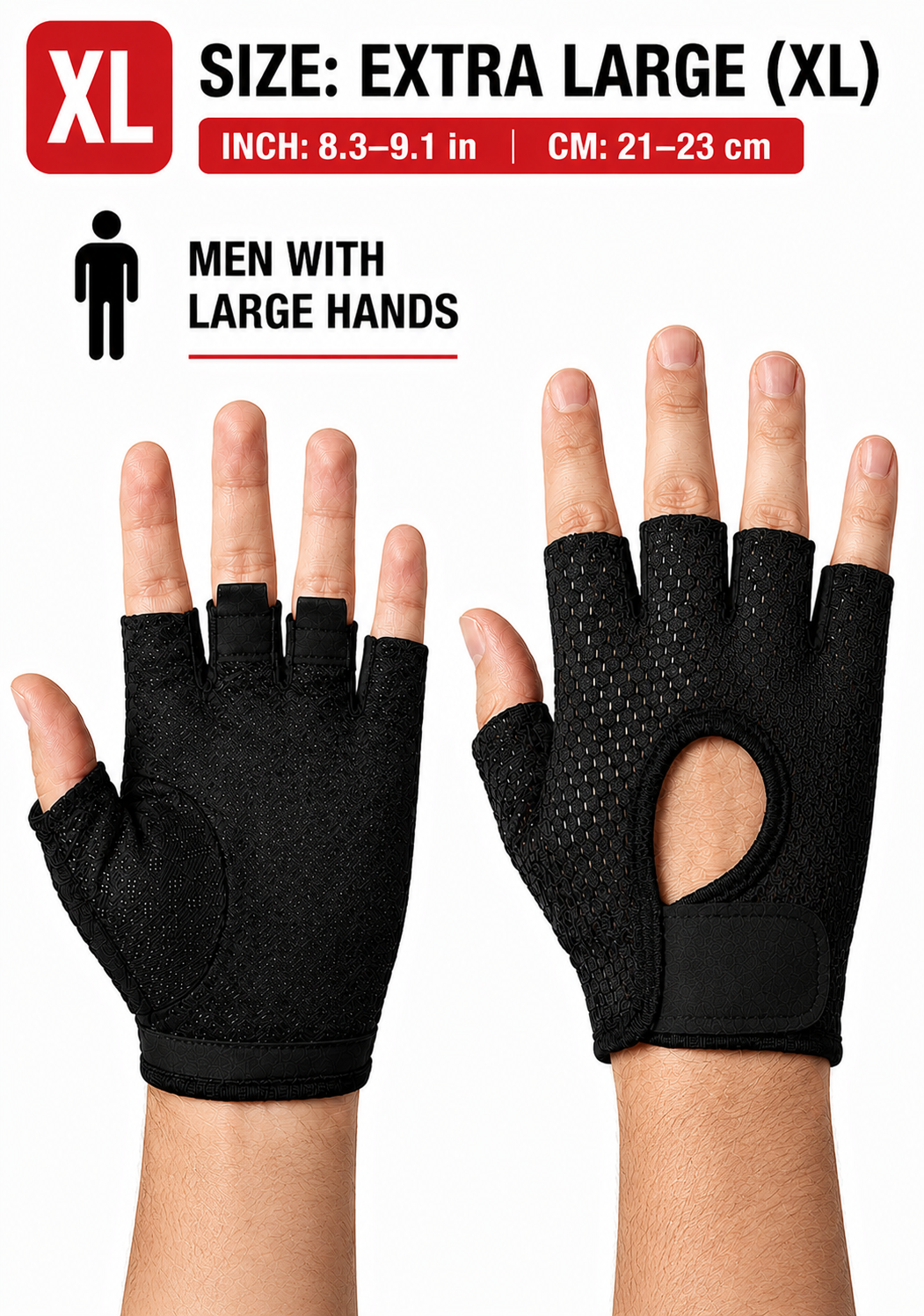 Ultra-Lightweight Half Finger Gym Gloves – Breathable Non-Slip Workout Gloves for Weightlifting, Fitness & Cycling