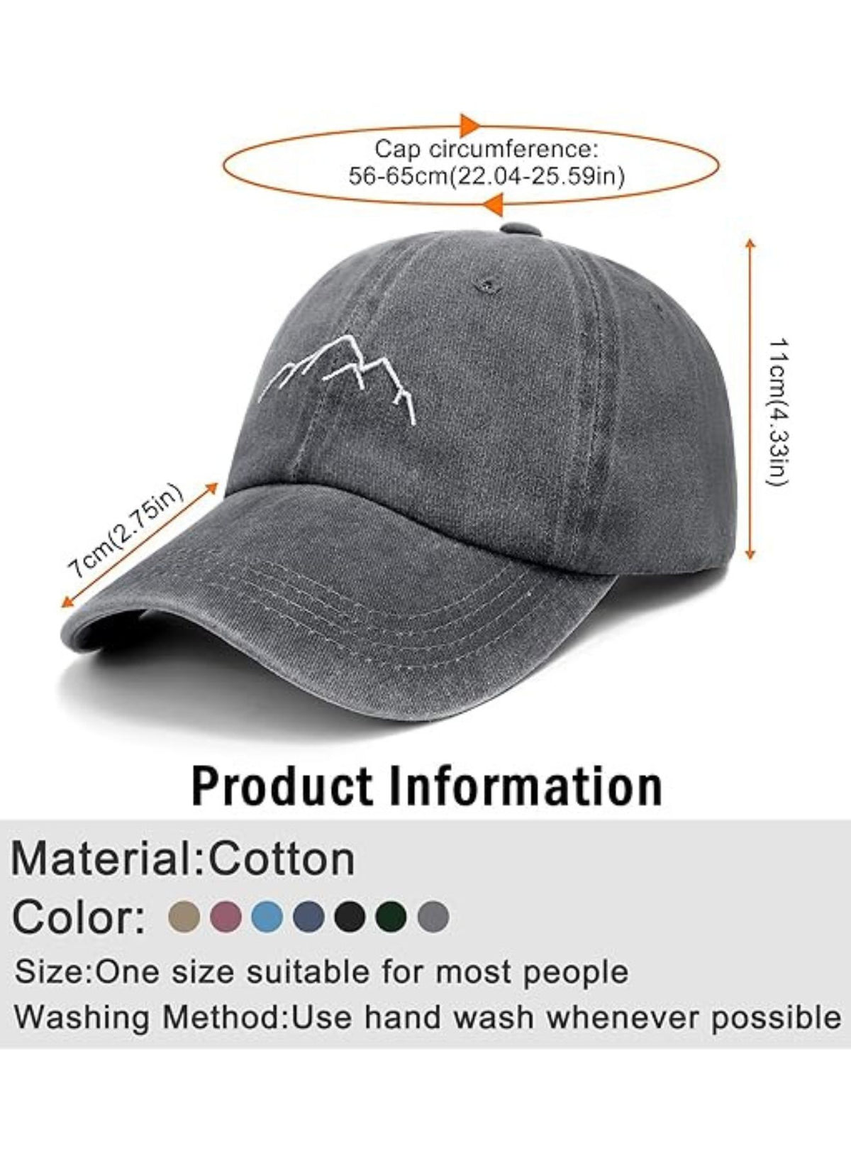 Vintage Washed Baseball Cap – Adjustable Cotton Dad Hat for Men & Women