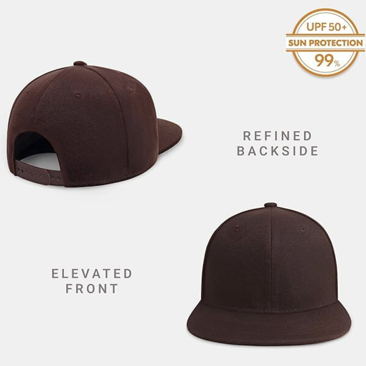 Men's Adjustable Flat Brim Snapback Cap – Classic Hip Hop Baseball Hat