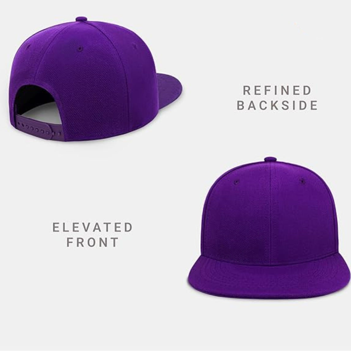 Men's Adjustable Flat Brim Snapback Cap – Classic Hip Hop Baseball Hat