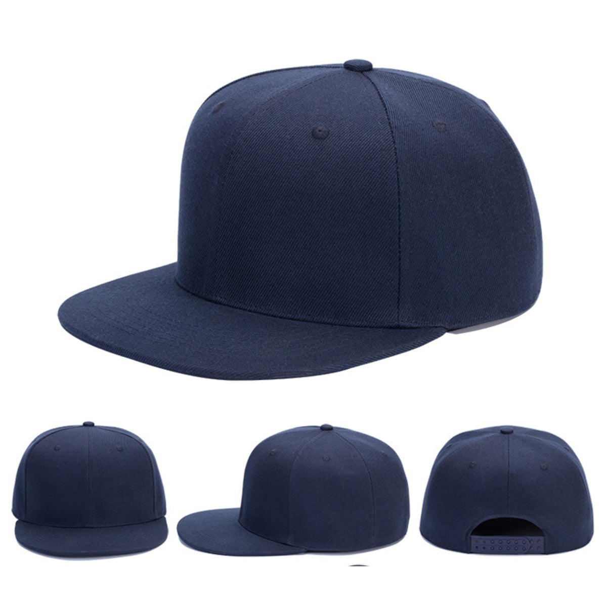 Men's Adjustable Flat Brim Snapback Cap – Classic Hip Hop Baseball Hat