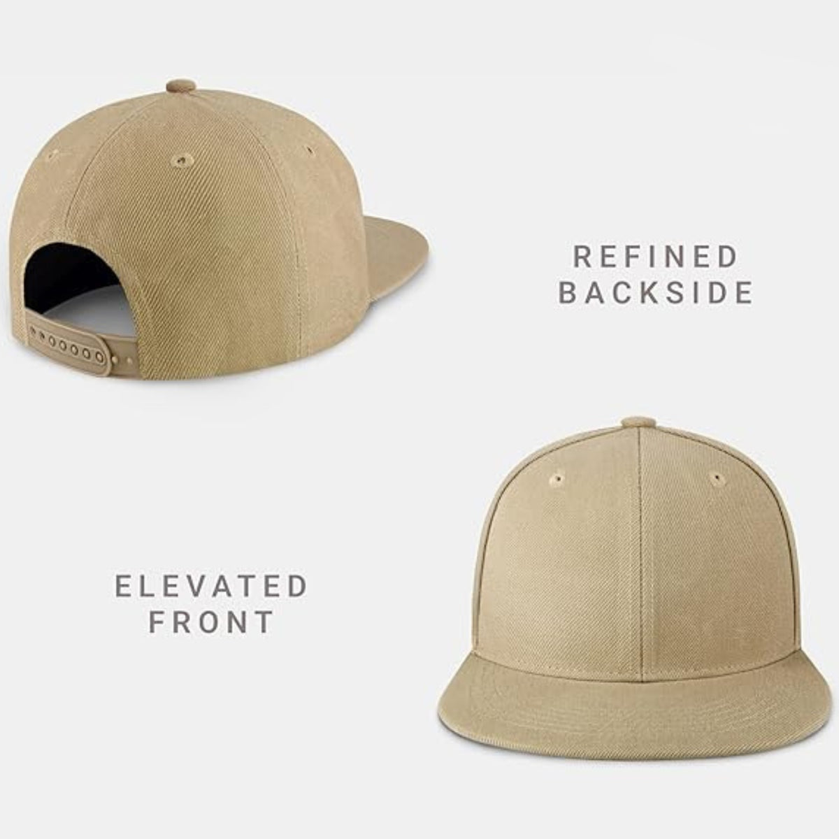 Men's Adjustable Flat Brim Snapback Cap – Classic Hip Hop Baseball Hat