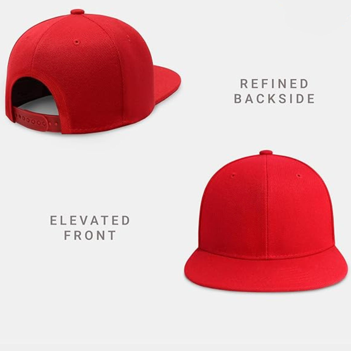 Men's Adjustable Flat Brim Snapback Cap – Classic Hip Hop Baseball Hat