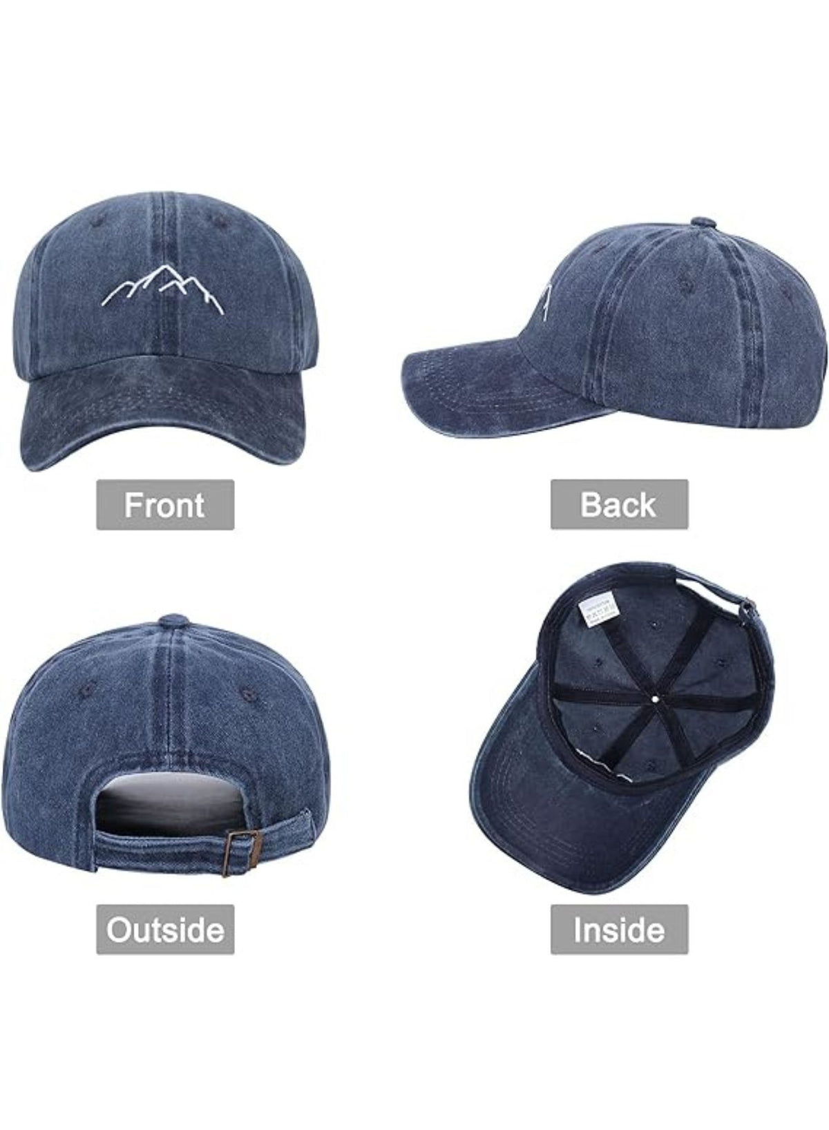 Vintage Washed Baseball Cap – Adjustable Cotton Dad Hat for Men & Women