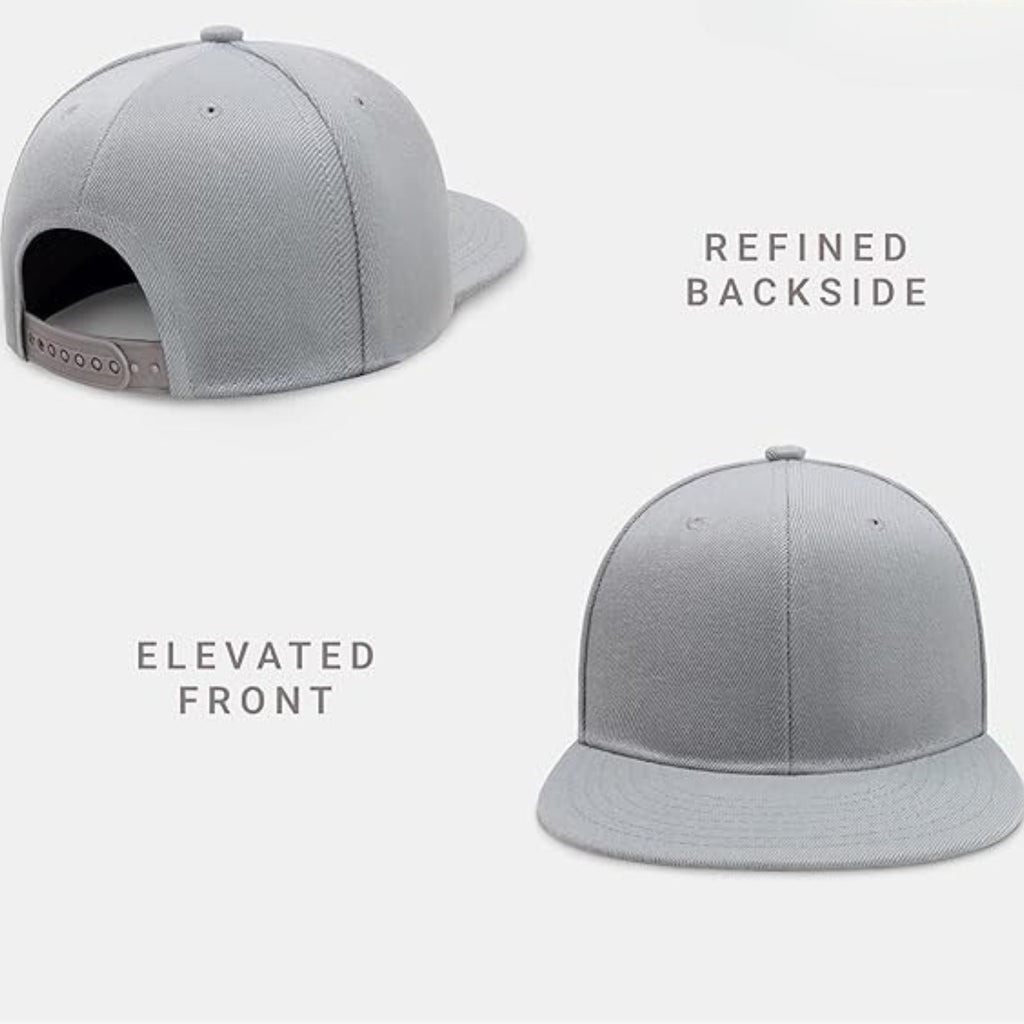 Men's Adjustable Flat Brim Snapback Cap – Classic Hip Hop Baseball Hat