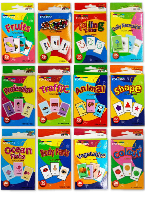 SARAOONT 12-set kids educational flash cards 432 learning cards