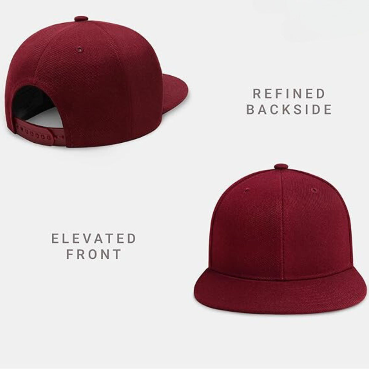 Men's Adjustable Flat Brim Snapback Cap – Classic Hip Hop Baseball Hat