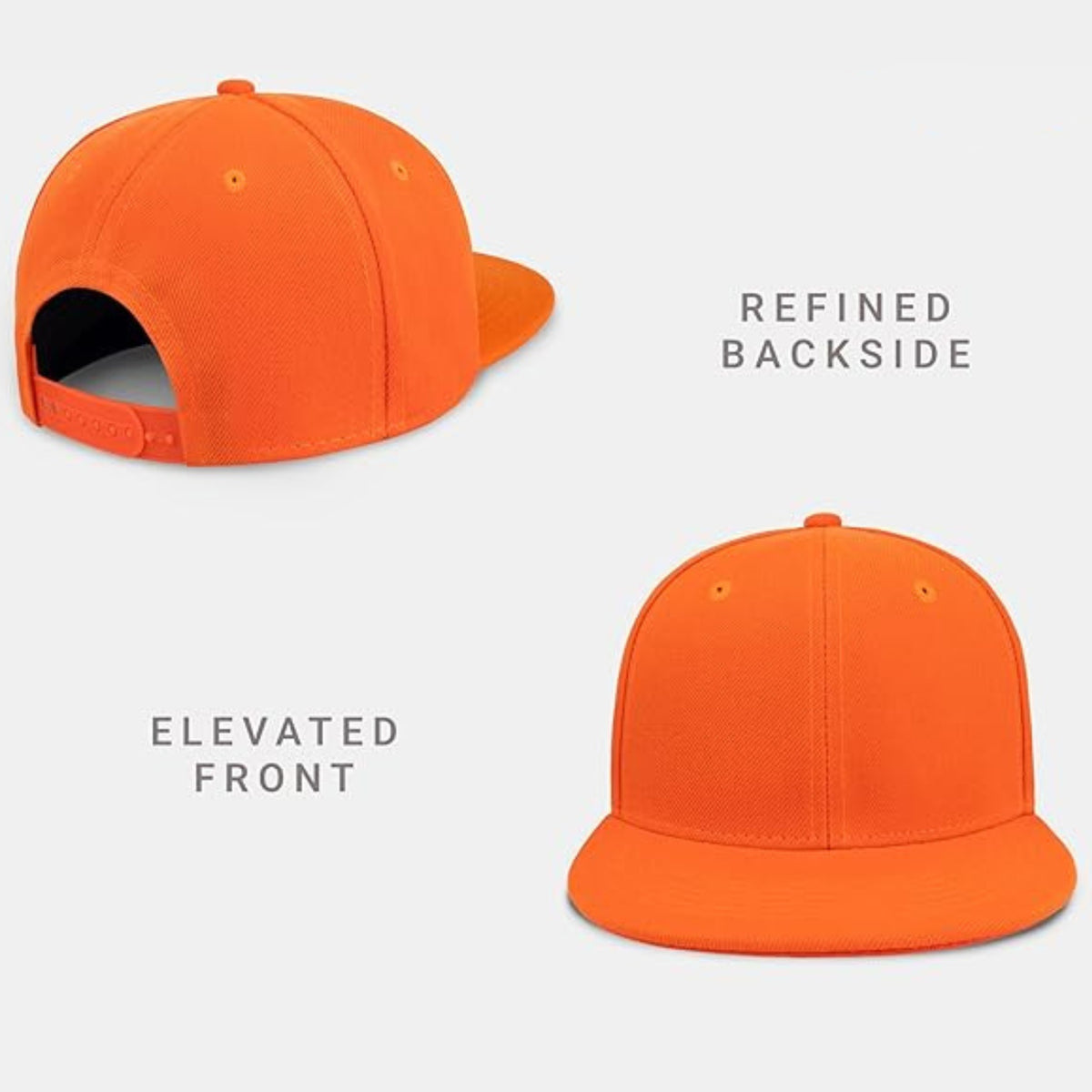 Men's Adjustable Flat Brim Snapback Cap – Classic Hip Hop Baseball Hat