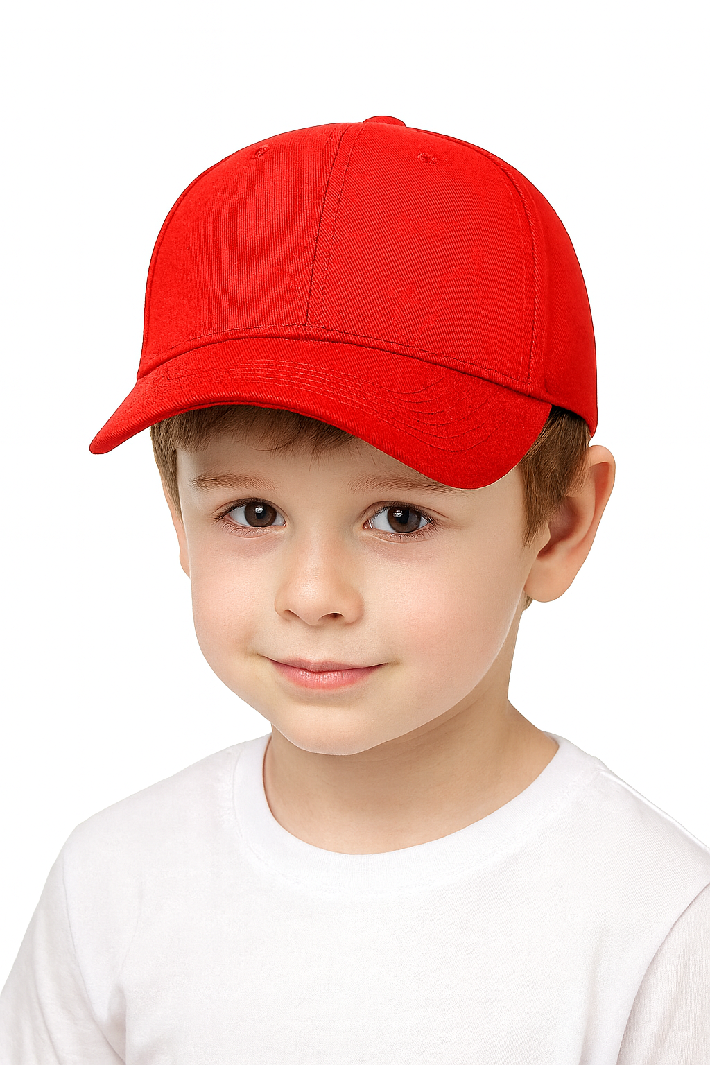 Kids baseball cap breathable ventilation eyelets detail