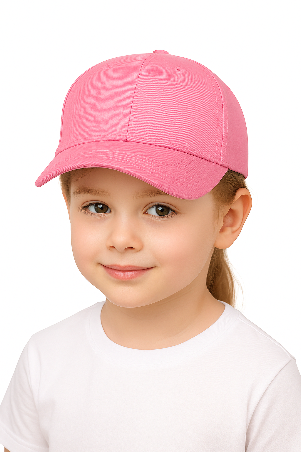 Adjustable metal buckle on kids cotton sun hat